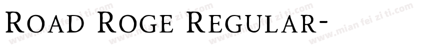 Road Roge Regular字体转换